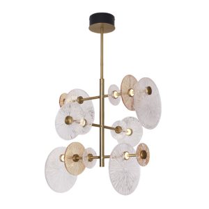 Lampa wisząca ALLURE złoty matowy LED 14x70W Ciepła biel 2100lm Maxlight 846382