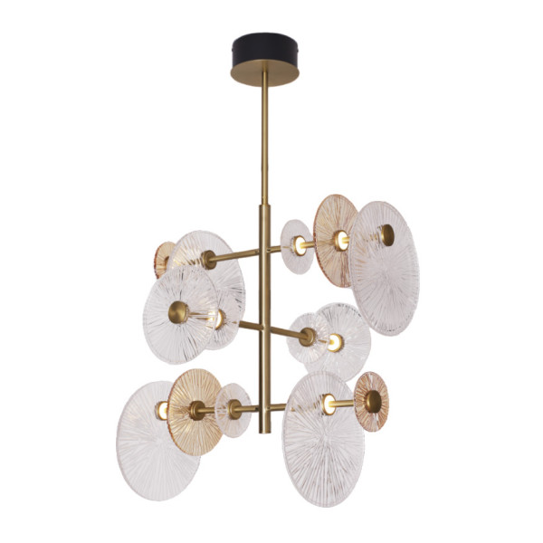Lampa wisząca ALLURE złoty matowy LED 14x70W Ciepła biel 2100lm Maxlight 846382