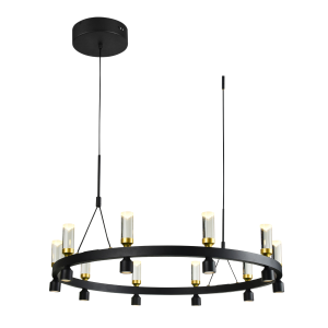 Lampa wisząca Almelo czarno-złota LED 49W 3000K 2920lm Italux 1021118