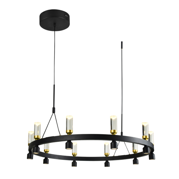 Lampa wisząca Almelo czarno-złota LED 49W 3000K 2920lm Italux 1021118
