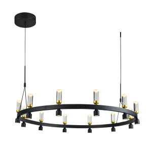 Lampa wisząca Almelo czarno-złota LED 50,4W 3000K 3103lm Italux 1021067