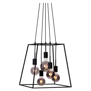 Lampa wisząca Almodovi 5-punktowa stalowa czarna 42630