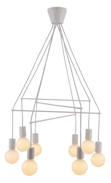 Lampa wisząca ALTO 8x40w e27 biały matowy 803009