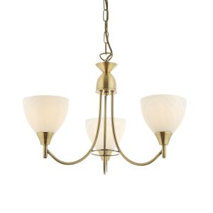 Lampa wisząca ALTON antyczna mosiężna 3xE14x15W IP20 Endon 1025542