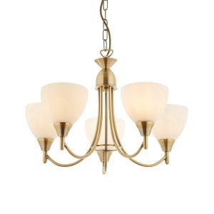 Lampa wisząca ALTON antyczna mosiężna 5xE14x15W IP20 Endon 1025566