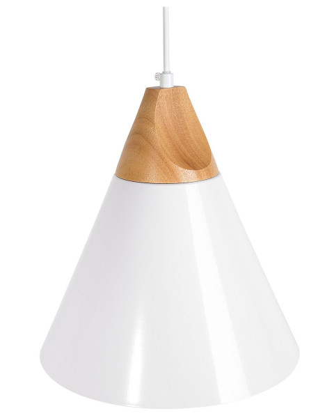 Lampa wisząca aluminium stożek biała 60750