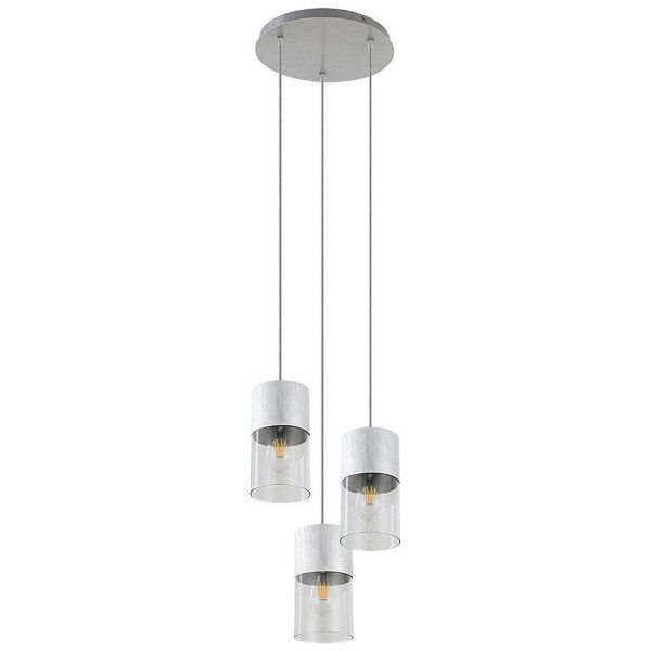 Lampa wisząca aluminium szczotkowane Zelkova 3xE27x40W Rabalux 959169