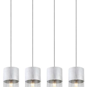 Lampa wisząca aluminium szczotkowane Zelkova 4xE27x40W Rabalux 851348 Lampa wisząca aluminium szczotkowane Zelkova 4xE27x40W Rabalux 851348