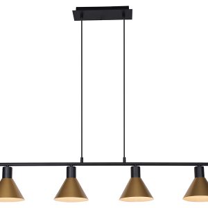 Lampa wisząca Alvaro 4-punktowa metalowa czarno-złota 299693 Lampa wisząca Alvaro 4-punktowa metalowa czarno-złota 299693