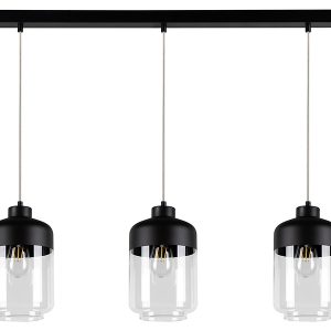 Lampa wisząca Amaretto 3-punktowa szklana czarna 56064 Lampa wisząca Amaretto 3-punktowa szklana czarna 56064
