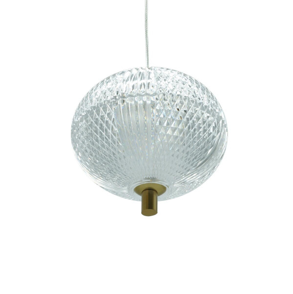 Lampa wisząca Amerilla złoto-przezroczysta LED 1x15W 4000K 1500lm IdeaLED 850343