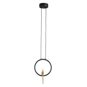 Lampa wisząca AMICI led czarno złota 27 cm 749580