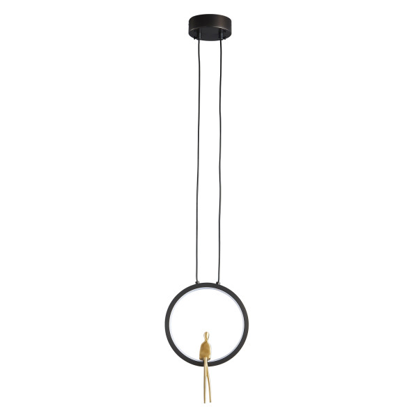 Lampa wisząca AMICI led czarno złota 27 cm 749580