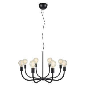 Lampa wisząca Amistoso 8-punktowa metalowa czarna 45039 Lampa wisząca Amistoso 8-punktowa metalowa czarna 45039