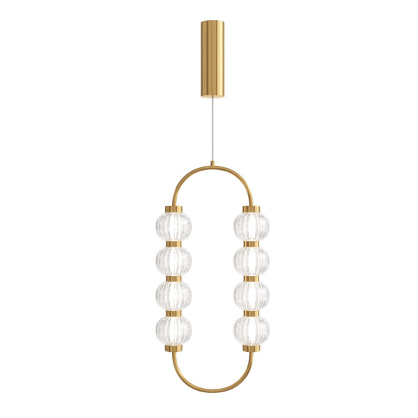 Lampa wisząca Amulet złoto-przezroczysta LED 1x16W 3000K 700lm Maytoni 850439