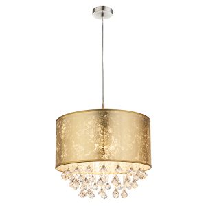Lampa wisząca Amy tkaninowa złota 24131 Lampa wisząca Amy tkaninowa złota 24131