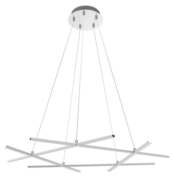Lampa wisząca Andros srebrna LED 5x50W Neutralna biel 4200lm Apeti 362273