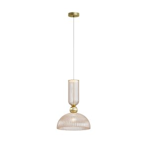 Lampa wisząca ANTIC ryflowana kopuła mosiężno-złota 1xE27x60W IP20 Maytoni 1019438 Lampa wisząca ANTIC ryflowana kopuła mosiężno-złota 1xE27x60W IP20 Maytoni 1019438