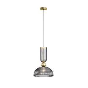 Lampa wisząca ANTIC ryflowana kopuła złoto-szara 1xE27x60W IP20 Maytoni 1019195 Lampa wisząca ANTIC ryflowana kopuła złoto-szara 1xE27x60W IP20 Maytoni 1019195