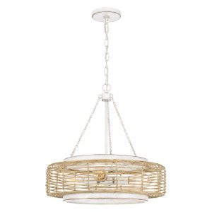Lampa wisząca antyczna biel WAYLON 4xE27x60W Quoizel 837921 Lampa wisząca antyczna biel WAYLON 4xE27x60W Quoizel 837921