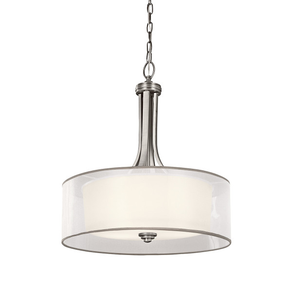 Lampa wisząca antyczna srebrna Lacey 4xE27x60W wym: 60x51x51 cm Kichler 852163