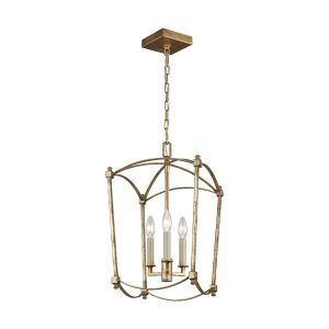 Lampa wisząca antyczne złoto Thayer 3xE14x40W Quintiesse 849471 Lampa wisząca antyczne złoto Thayer 3xE14x40W Quintiesse 849471