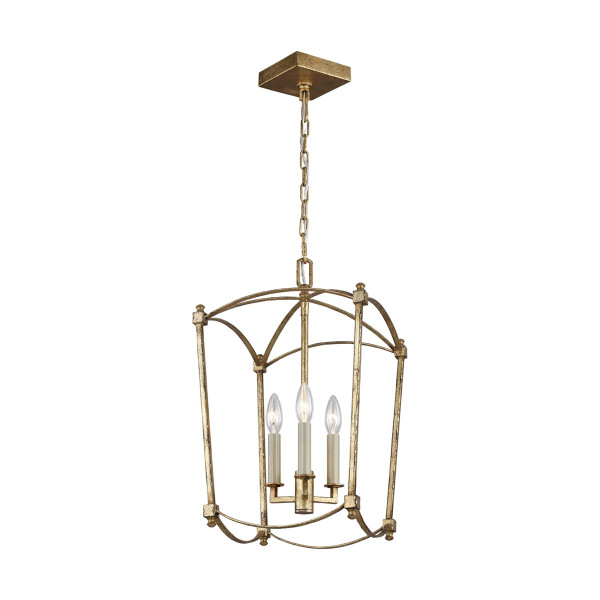 Lampa wisząca antyczne złoto Thayer 3xE14x40W Quintiesse 849471