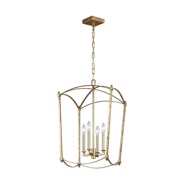 Lampa wisząca antyczne złoto Thayer 4xE14x40W Quintiesse 849313