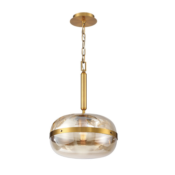 Lampa wisząca antyczny mosiądz NOTTINGHAM 1xE27x40W Quintiesse 836306