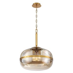 Lampa wisząca antyczny mosiądz NOTTINGHAM 3xE27x40W Quintiesse 836442 Lampa wisząca antyczny mosiądz NOTTINGHAM 3xE27x40W Quintiesse 836442
