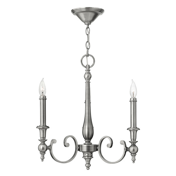 Lampa wisząca antyczny nikiel Yorktown 3xE14x60W Hinkley 850419