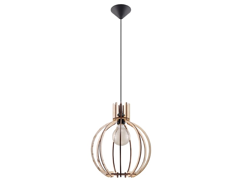 Lampa wisząca Arancia drewniana beżowa 72636