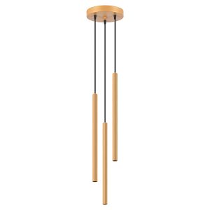 Lampa wisząca Arche 3-punktowa stalowa złota 328742 Lampa wisząca Arche 3-punktowa stalowa złota 328742
