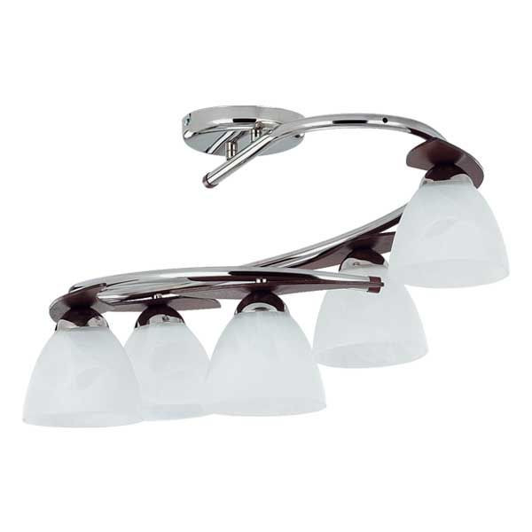 Lampa wisząca ARCHIMEDES VENGE drewno biała 5xE27x15W IP20 Alfa 1029972