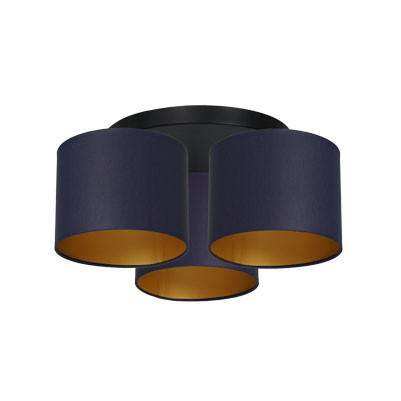 Lampa wisząca Arden czarny mat-granatowy-złota 3xE27x15W IP20 Luminex 1021140