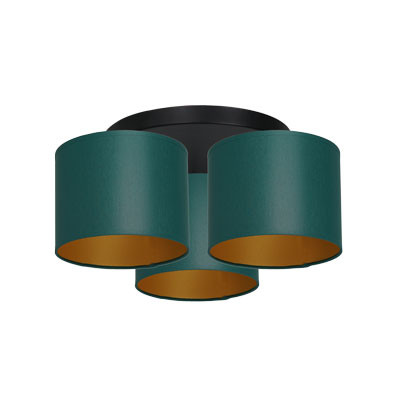 Lampa wisząca Arden czarny mat-zielona-złota 3xE27x15W IP20 Luminex 1021181