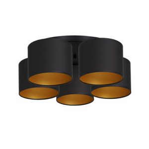 Lampa wisząca Arden czarny mat-złota 5xE27x15W wym:18x58x58cm IP20 Luminex 1021163 Lampa wisząca Arden czarny mat-złota 5xE27x15W wym:18x58x58cm IP20 Luminex 1021163