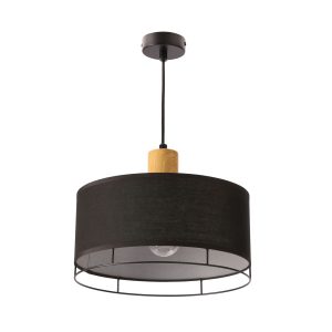 Lampa wisząca Ardi drewniany element czarna 1xE27x40W IP20 Candellux 989829 Lampa wisząca Ardi drewniany element czarna 1xE27x40W IP20 Candellux 989829