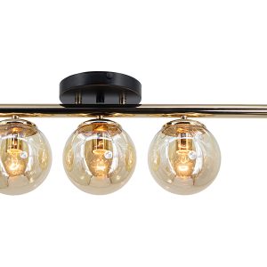Lampa wisząca Argo 3-punktowa metalowa złoto-czarna 1077866