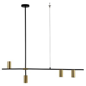 Lampa wisząca Arizona 4-punktowa metalowa czarno-złota 48055 Lampa wisząca Arizona 4-punktowa metalowa czarno-złota 48055