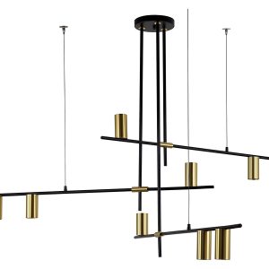Lampa wisząca Arizona 9-punktowa metalowa złota 48057 Lampa wisząca Arizona 9-punktowa metalowa złota 48057