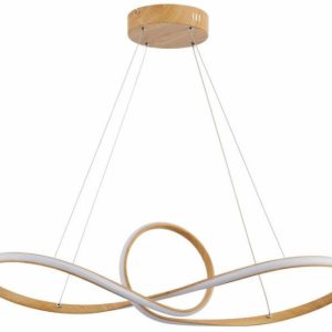 Lampa wisząca Arlena jasne drewno LED 1x40W Odcienie bieli 3200lm Reality 835873 Lampa wisząca Arlena jasne drewno LED 1x40W Odcienie bieli 3200lm Reality 835873