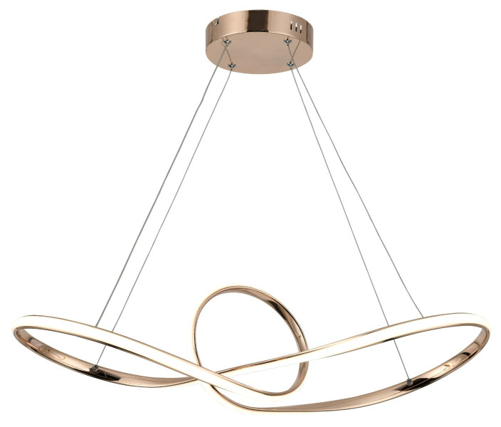 Lampa wisząca Arlena różowe złoto LED 1x45W Neutralna biel 3600lm Reality 835891