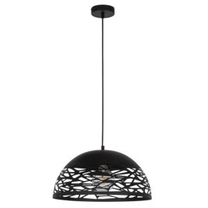 Lampa wisząca Armand klosz z wyciętymi wzorami czarna 1xE27x40W IP20 Italux 1019063 Lampa wisząca Armand klosz z wyciętymi wzorami czarna 1xE27x40W IP20 Italux 1019063