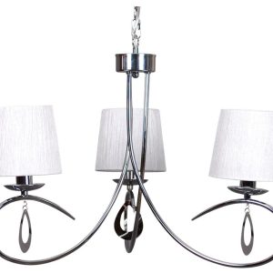 Lampa wisząca ARNIKA 3x40w e14 chrom / biały 796804 Lampa wisząca ARNIKA 3x40w e14 chrom / biały 796804