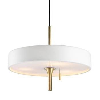 Lampa wisząca ARTDECO biało - złota 35 cm żyrandol 217469
