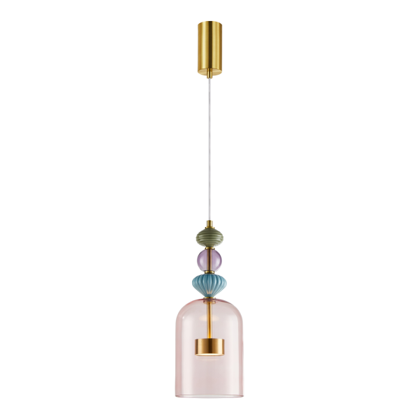 Lampa wisząca ARTE czarny-niebieski metal szkło LED 149 cm 1071974