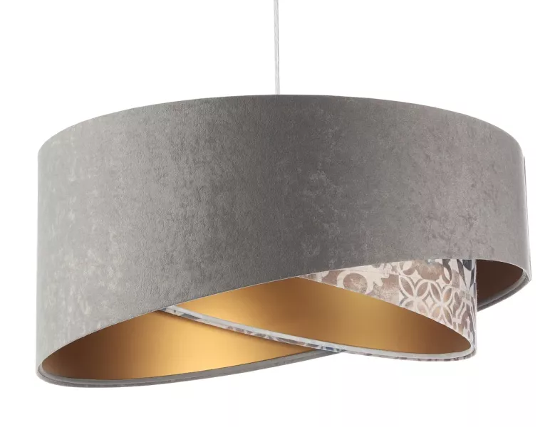 Lampa wisząca ASHES szara/złota 391408