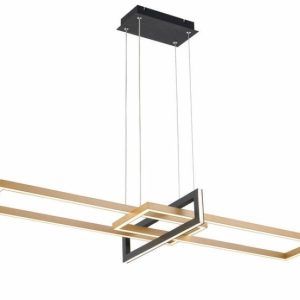Lampa wisząca Aspen czarno-złota LED 1x36W Odcienie bieli 2880lm Reality 835976