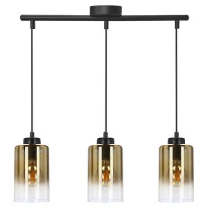 Lampa wisząca Aspra 3-punktowa metalowa czarna 201572
